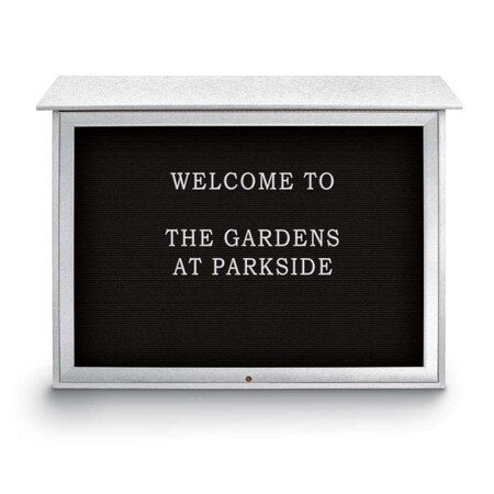 United Visual Products Indoor Enclosed Combo Board, 42"x32", White Frame/Grey & Cinnabar UVCB4232W-GREY-CINNABA